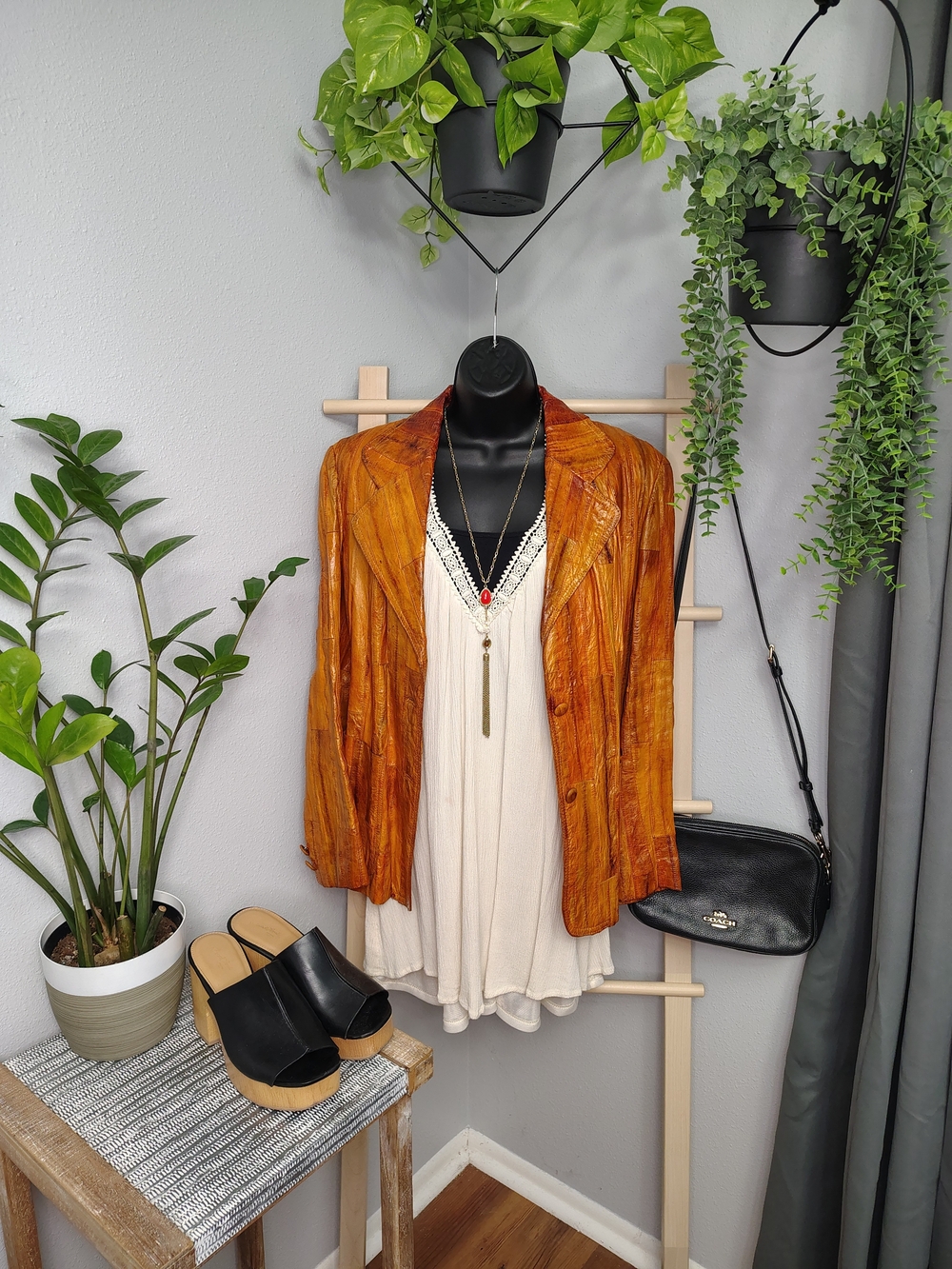 Vintage Women's Eel Skin Blazer Jacket - Please Read Description